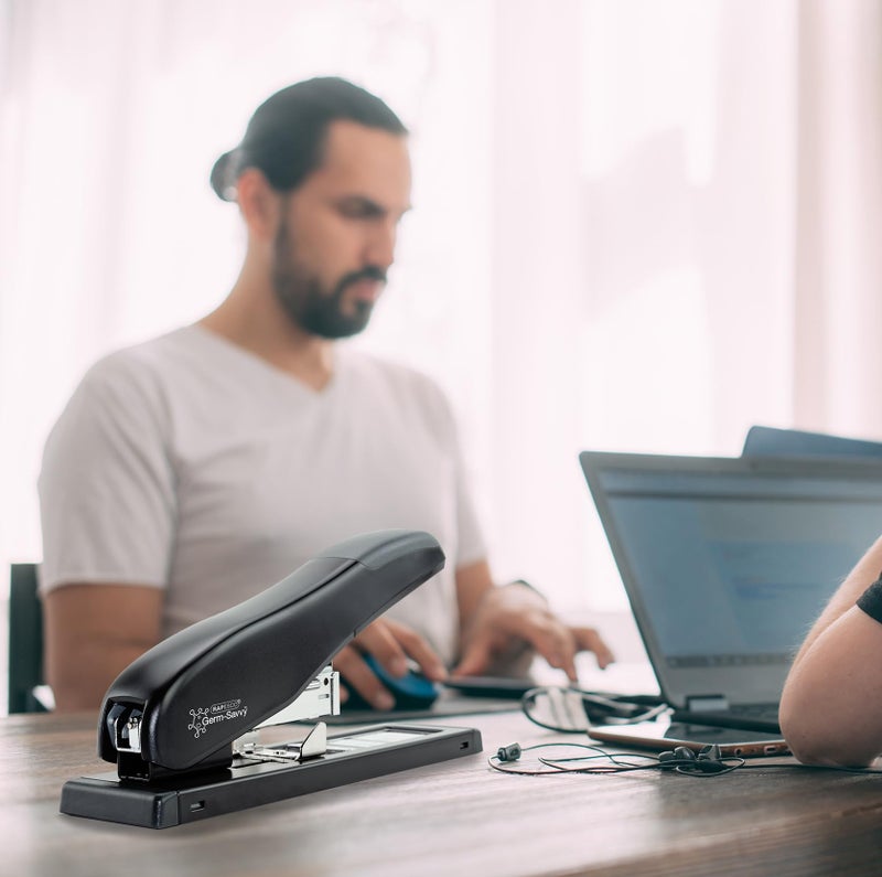 Rapesco 1307 ECO Heavy-Duty Stapler with 2000 Staples Type 923/10mm (3/8"), 100 Sheet Capacity, Uses Type 923 (1/4" to 1/2") and Type 24 High-Capacity (1/4" and 5/16") Heavy-Duty Staples, Black - Image 5
